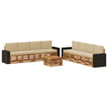 Sofagarnituren mit Kissen 9 pcs Massivholz Akazie