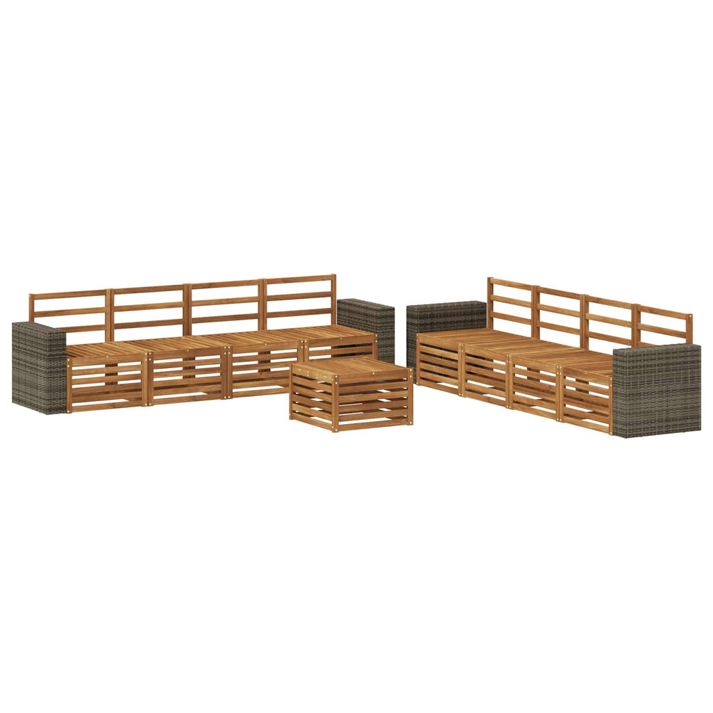 Sofagarnituren 9 pcs Massivholz Akazie