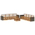 Sofagarnituren 9 pcs Massivholz Akazie