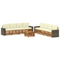 Sofagarnituren mit Kissen 9 pcs Massivholz Akazie