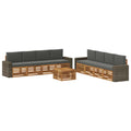 Sofagarnituren mit Kissen 9 pcs Massivholz Akazie