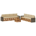 Sofagarnituren mit Kissen 9 pcs Massivholz Akazie