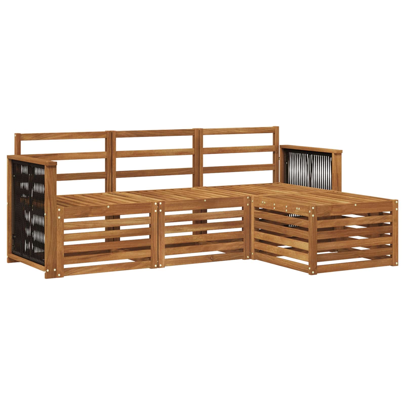 Outdoor-Sofagarnitur 4 pcs Natur