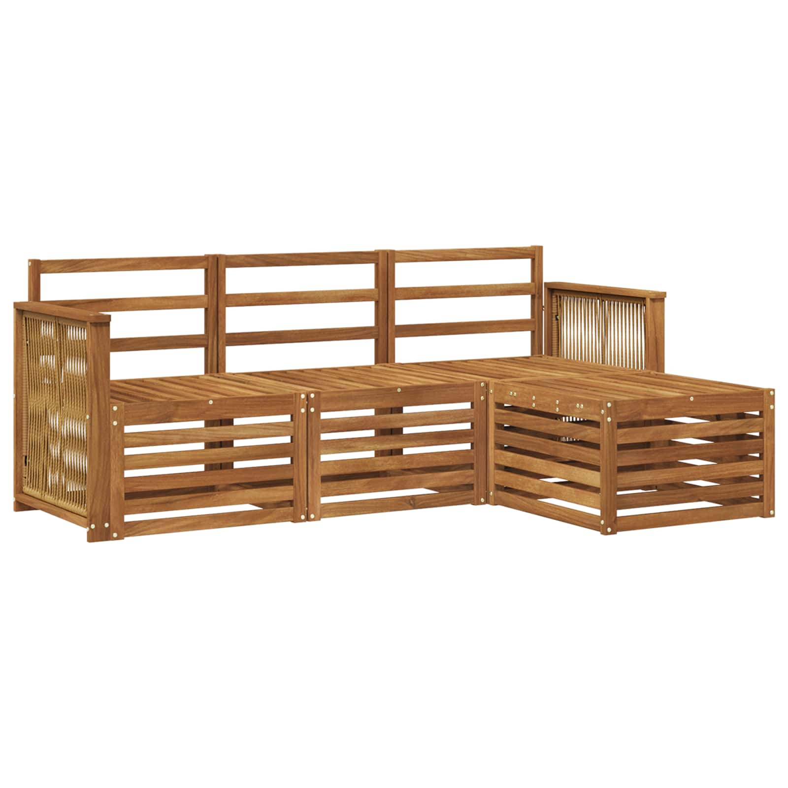 Outdoor-Sofagarnitur 4 pcs Natur