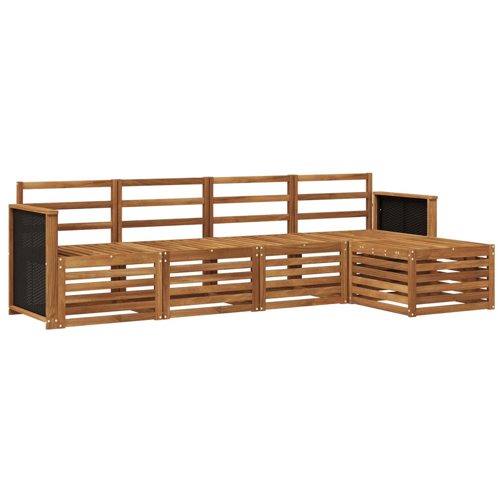 Outdoor-Sofagarnitur 5 pcs Natur