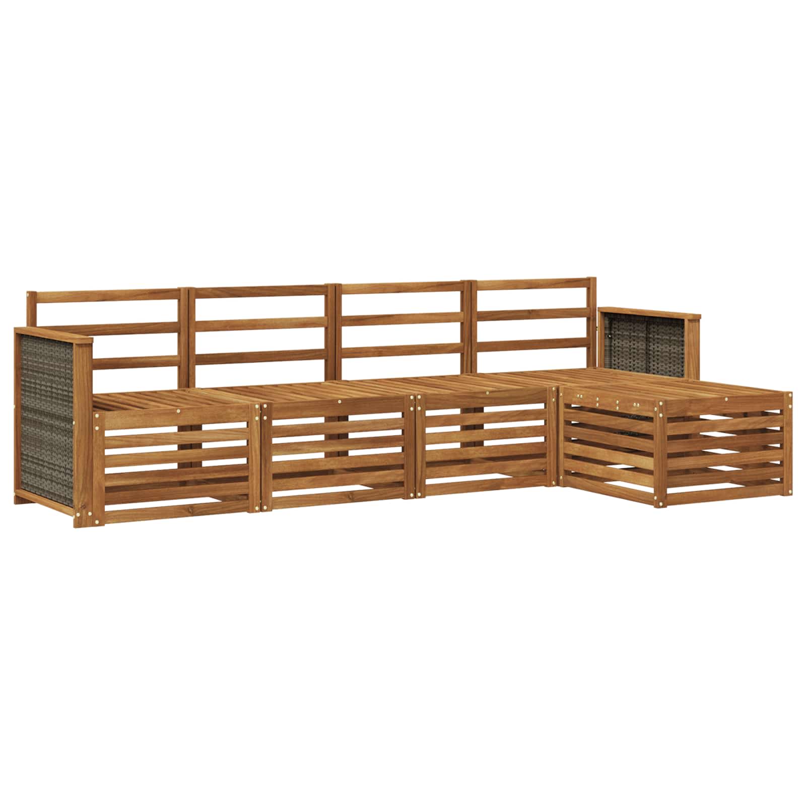 Outdoor-Sofagarnitur 5 pcs Natur