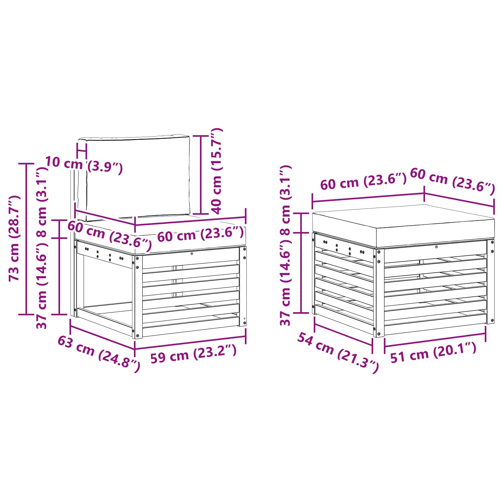 Outdoor-Sofagarnitur mit Kissen 5 pcs Natur und Beige