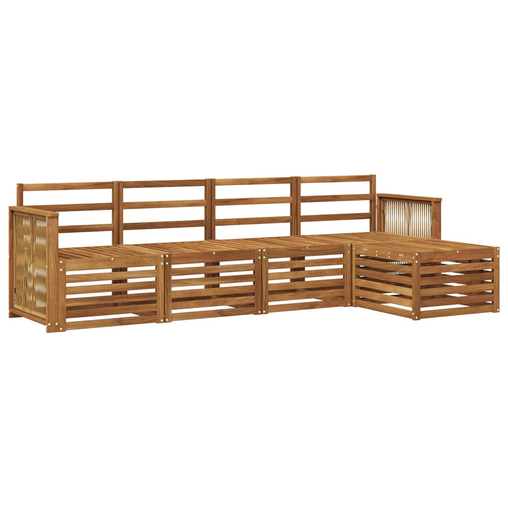 Outdoor-Sofagarnitur 5 pcs Natur