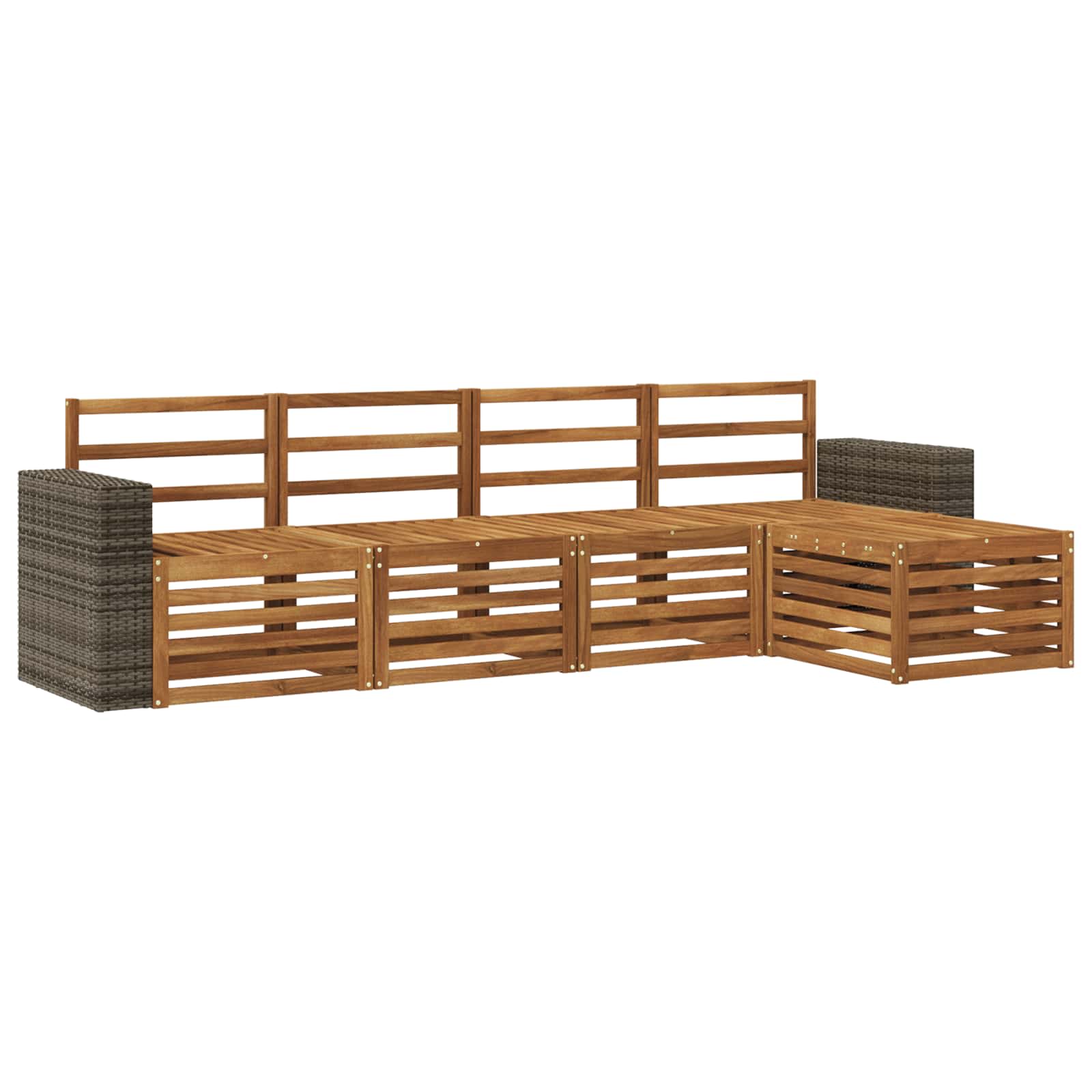 Outdoor-Sofagarnitur 5 pcs Natur