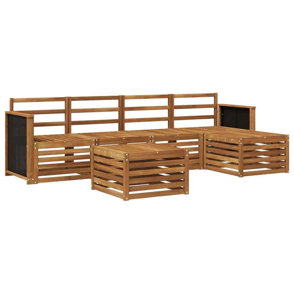 Outdoor-Sofagarnitur 6 pcs Natur