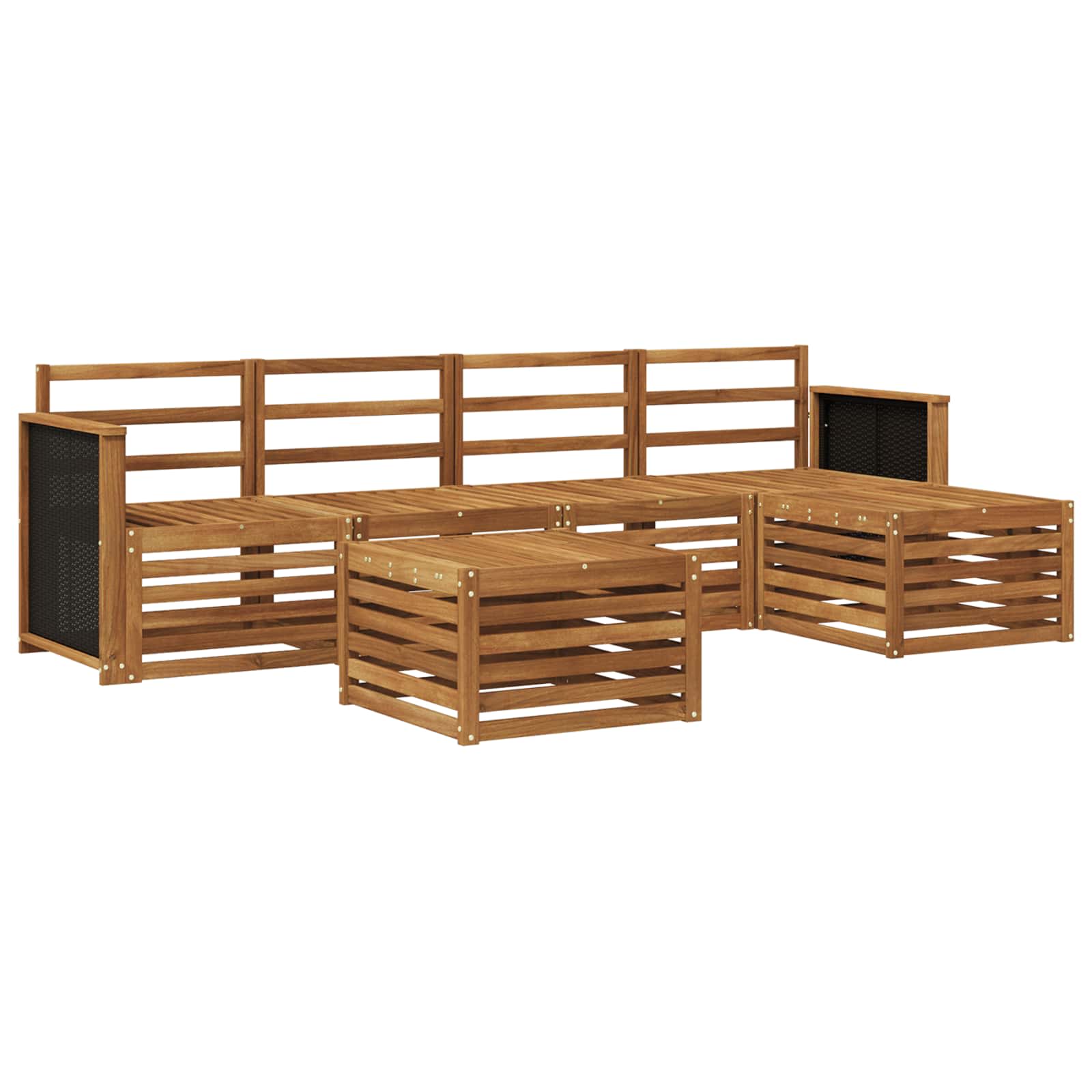 Outdoor-Sofagarnitur 6 pcs Natur