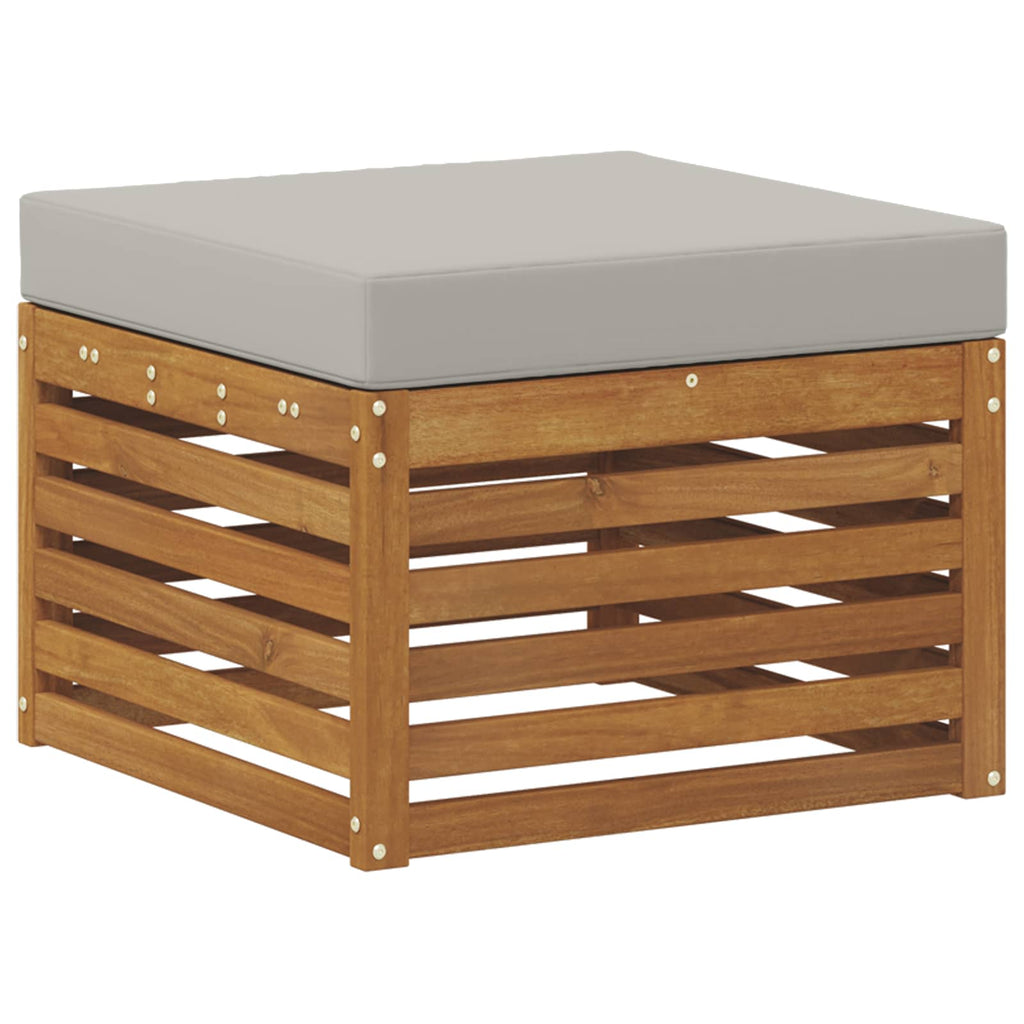 Outdoor-Sofagarnitur mit Kissen 6 pcs Natürlich und Hellgrau