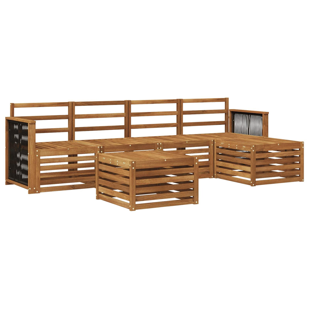 Outdoor-Sofagarnitur 6 pcs Natur