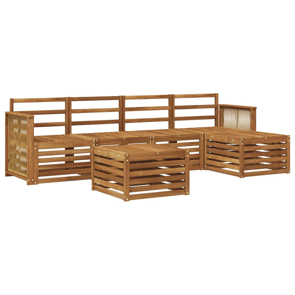 Outdoor-Sofagarnitur 6 pcs Natur