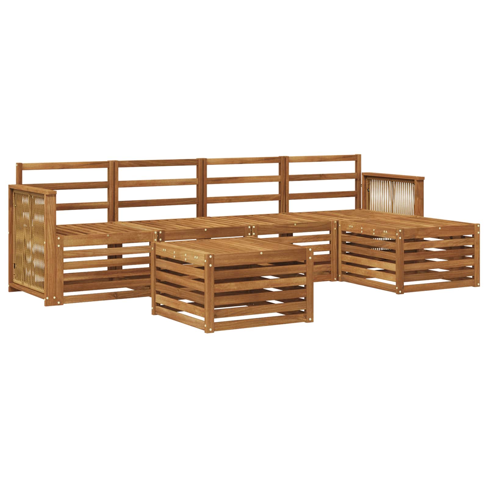 Outdoor-Sofagarnitur 6 pcs Natur
