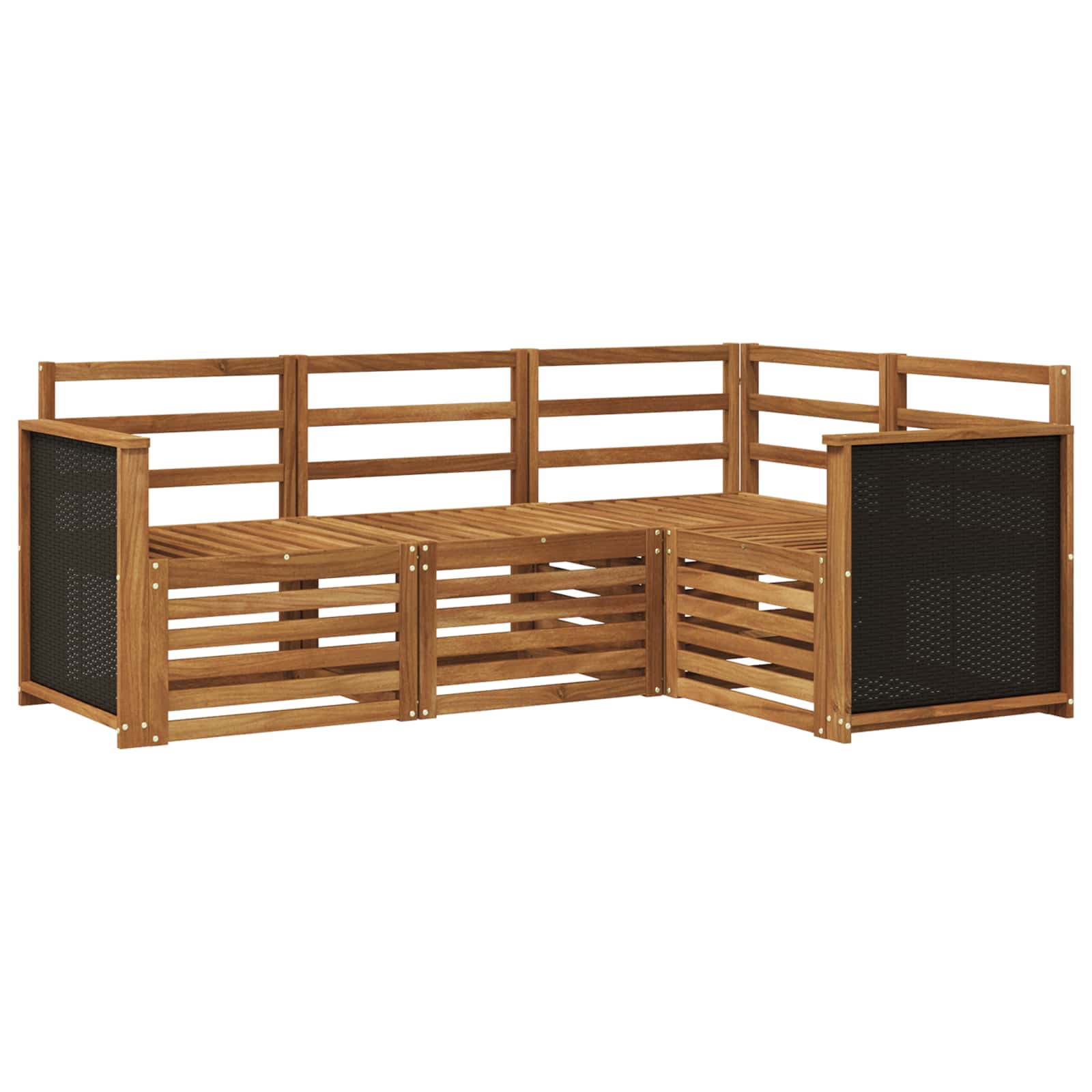 Sofagarnituren 4 pcs Massivholz Akazie