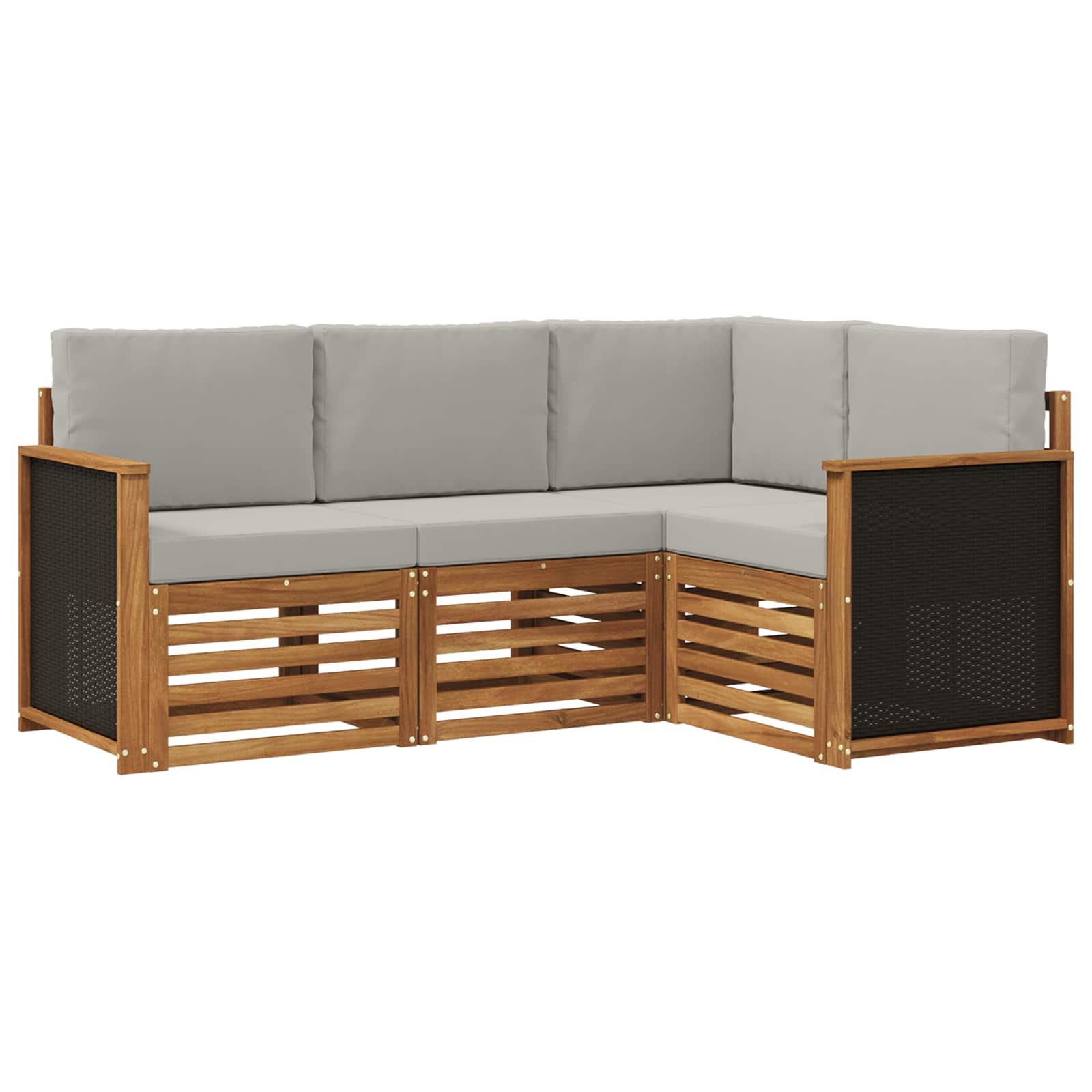 Sofagarnituren mit Kissen 4 pcs Massivholz Akazie
