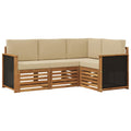 Sofagarnituren mit Kissen 4 pcs Massivholz Akazie