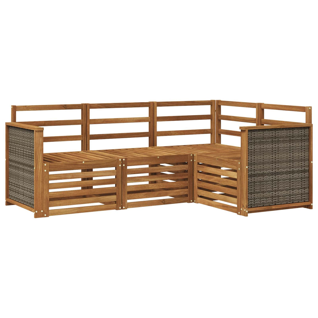 Sofagarnituren 4 pcs Massivholz Akazie