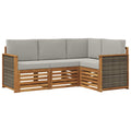 Sofagarnituren mit Kissen 4 pcs Massivholz Akazie