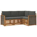 Sofagarnituren mit Kissen 4 pcs Massivholz Akazie
