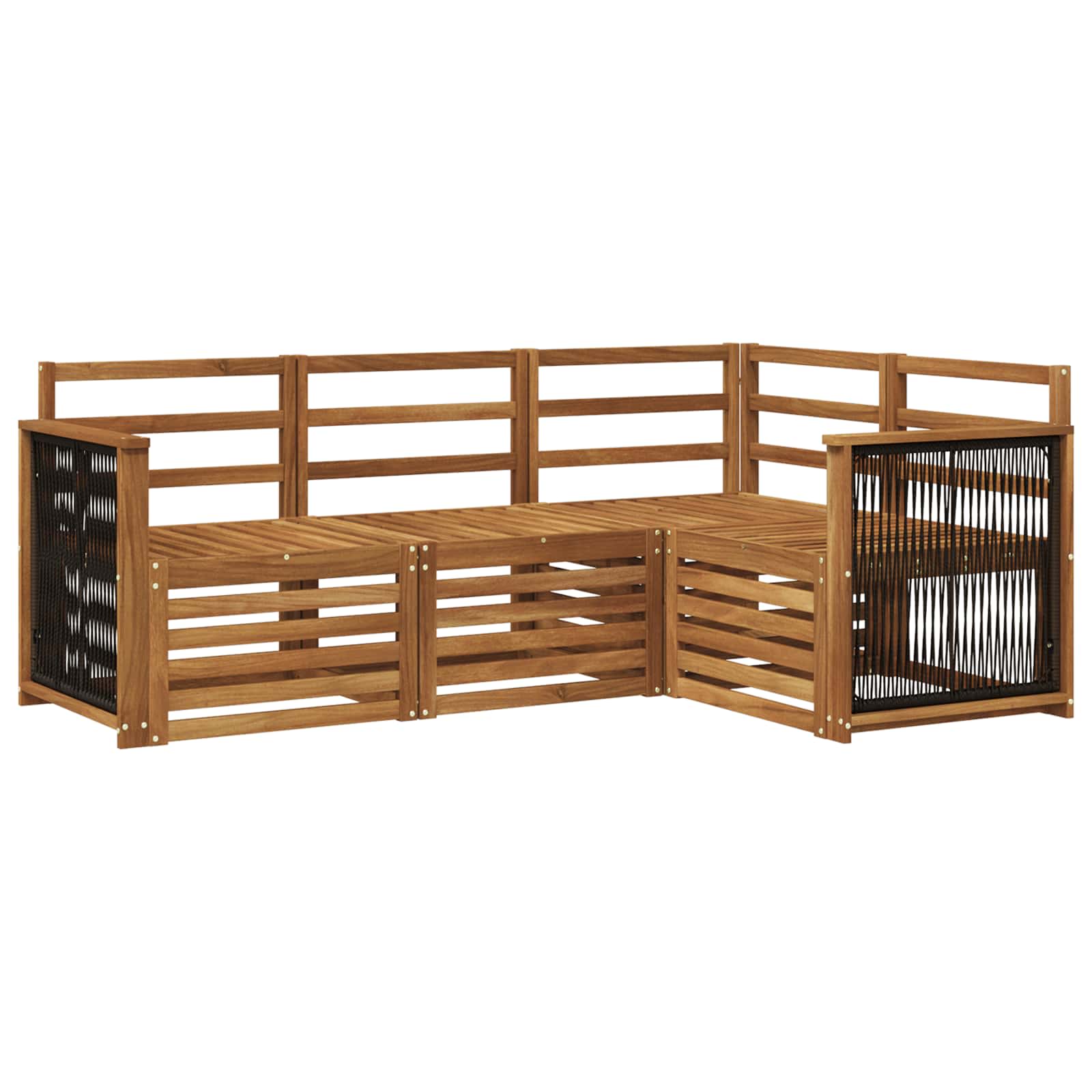 Sofagarnituren 4 pcs Massivholz Akazie