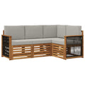 Sofagarnituren mit Kissen 4 pcs Massivholz Akazie
