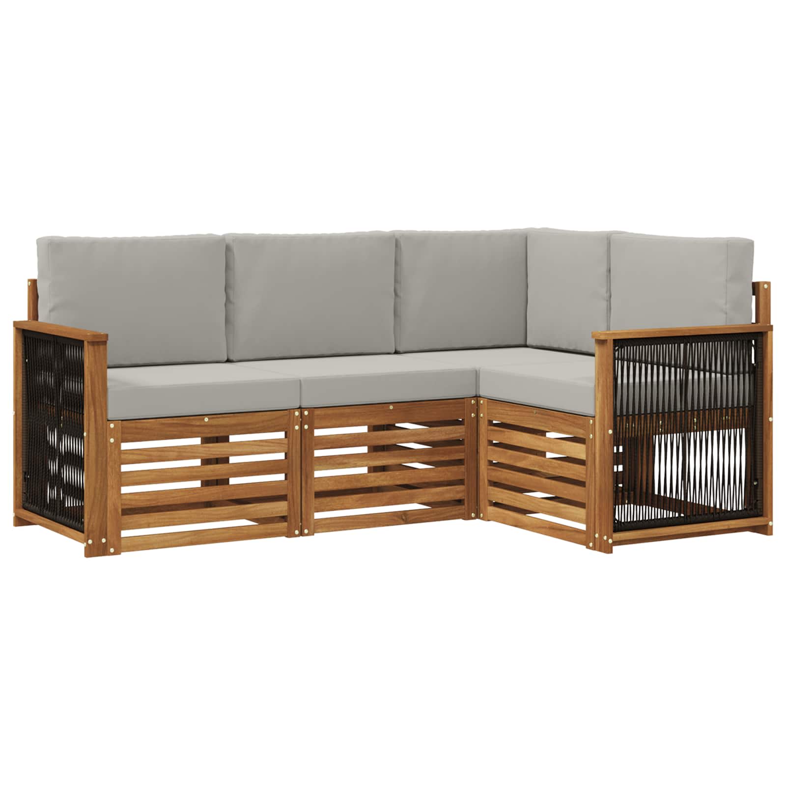 Sofagarnituren mit Kissen 4 pcs Massivholz Akazie