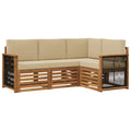Sofagarnituren mit Kissen 4 pcs Massivholz Akazie