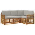 Sofagarnituren mit Kissen 4 pcs Massivholz Akazie