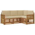 Sofagarnituren mit Kissen 4 pcs Massivholz Akazie