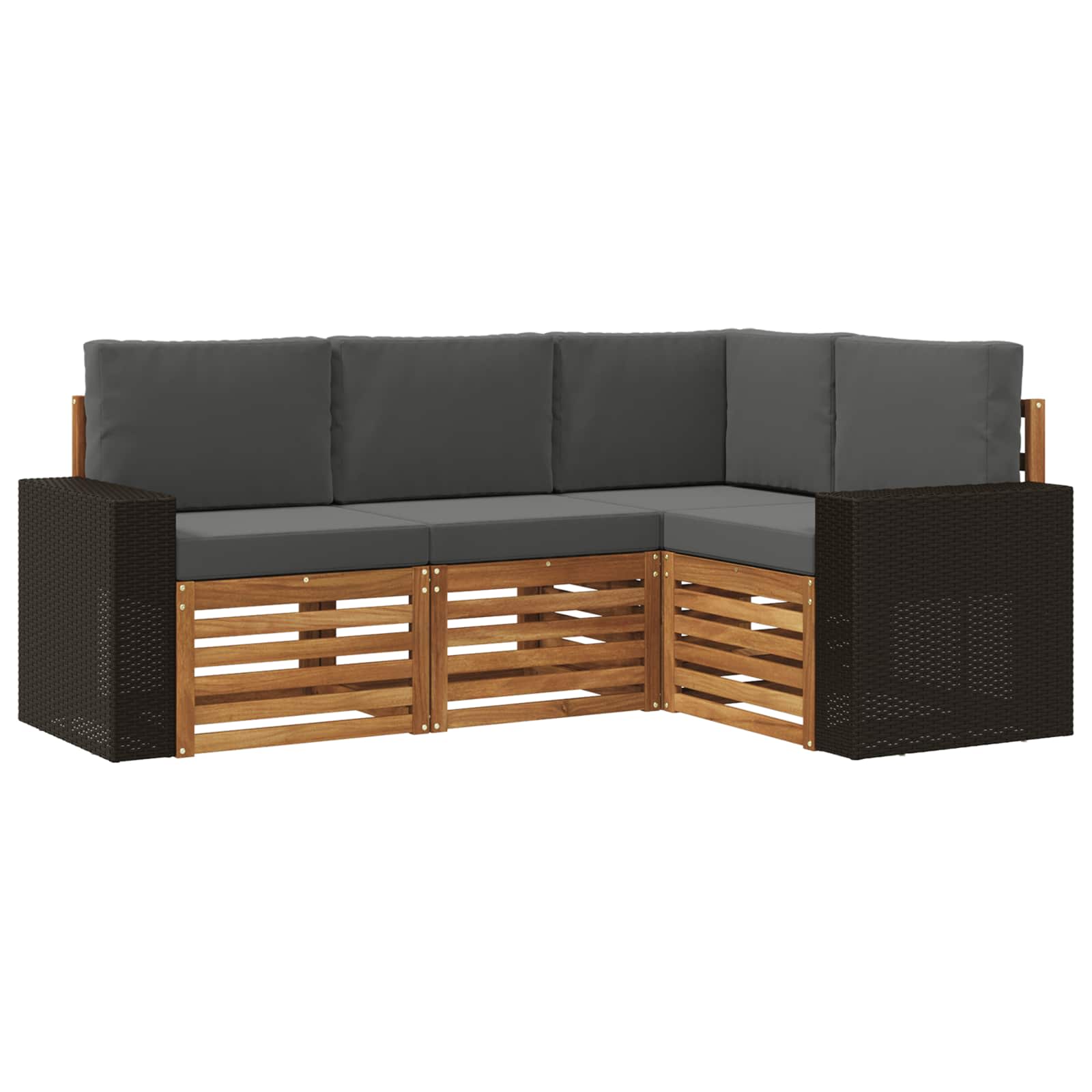 Sofagarnituren mit Kissen 4 pcs Massivholz Akazie