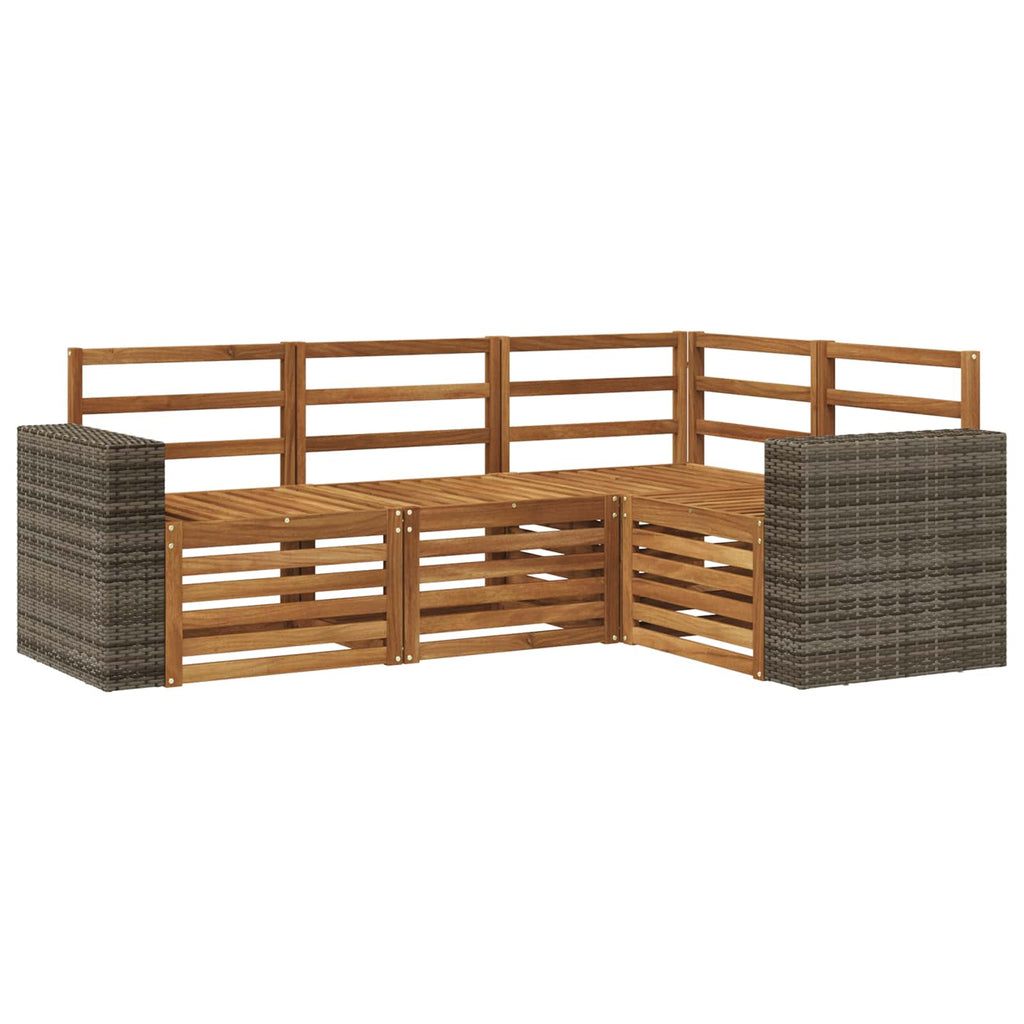 Sofagarnituren 4 pcs Massivholz Akazie