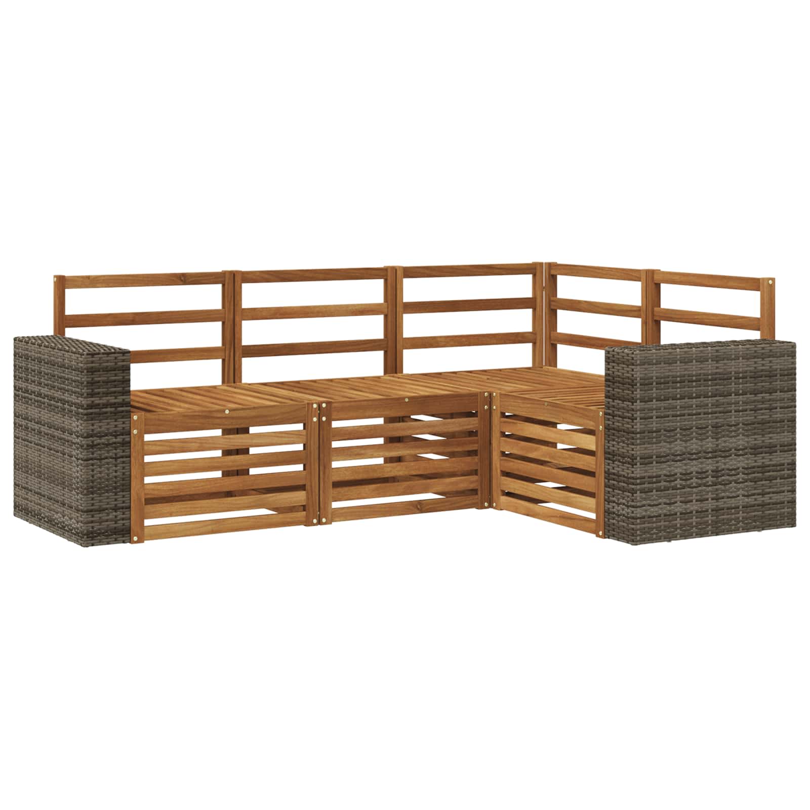 Sofagarnituren 4 pcs Massivholz Akazie