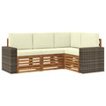 Sofagarnituren mit Kissen 4 pcs Massivholz Akazie