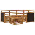Outdoor-Sofagarnitur 5 pcs Natur 59 x 59 x 37 cm Polyester