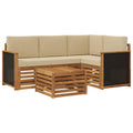 Outdoor-Sofagarnitur 5 pcs Natur und Beige 59 x 59 x 37 cm
