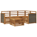 Outdoor-Sofagarnitur 5 pcs Natur 59 x 59 x 37 cm Polyester