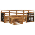 Outdoor-Sofagarnitur 5 pcs Natur 59 x 59 x 37 cm Polyester