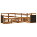 Ecksofa Set 4 pcs Natur Massivholz Akazie