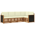 Ecksofa Set mit Kissen 4 pcs Natur und Creme