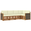 Ecksofa Set mit Kissen 4 pcs Natur und Creme