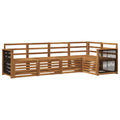 Ecksofa Set 4 pcs Natur Massivholz Akazie