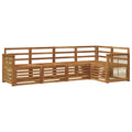 Ecksofa Set 4 pcs Natur Massivholz Akazie