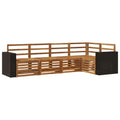 Ecksofa Set 5 pcs Natur Massivholz Akazie