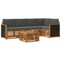 Ecksofa Set mit Kissen 5 pcs Natur und Anthrazit