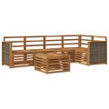Ecksofa Set 5 pcs Natur Massivholz Akazie
