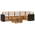 Ecksofa Set 6 pcs Natur Massivholz Akazie