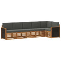 Ecksofa Set mit Kissen 5 pcs Natur und Anthrazit
