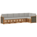 Ecksofa Set mit Kissen 5 pcs Natürlich und Hellgrau
